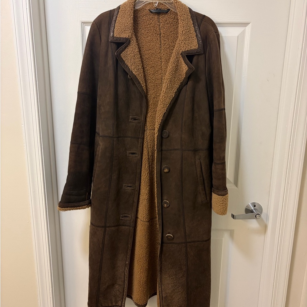 VINTAGE Brown Shearling Coat